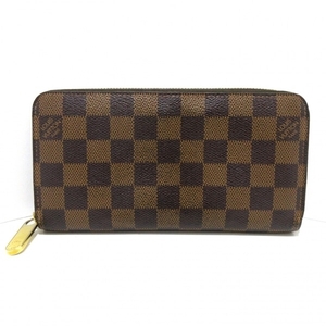 ルイヴィトン LOUIS VUITTON 長財布 N60015 ジッピー・ウォレット ダミエ・キャンバス エベヌ CA0172 美品 財布 ダミエ