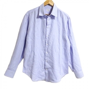 アルマーニコレッツォーニ ARMANICOLLEZIONI 長袖シャツ サイズ43/17 - ライトブルー×白 メンズ 美品 トップス