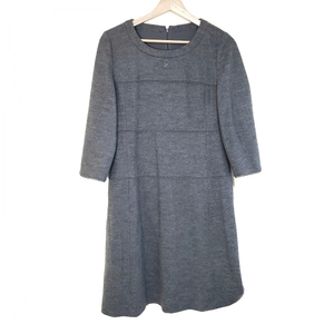  Courreges COURREGES size 40 M gray lady's medium height / round neck One-piece 