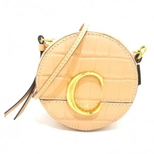 クロエ Chloe ショルダーバッグ クロエシー レザー ベージュ レディース ミニバッグ/型押し加工 美品 バッグ
