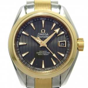 OMEGA(オメガ) 腕時計 シーマスターアクアテラ 231.20.30.20.06.001 レディース K18RG×SS/裏スケ ダークグレー