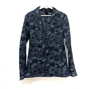  Armani Exchange ARMANIEX size 34 XS - dark navy × dark gray × multi lady's long sleeve / camouflage pattern /nochi gong peru/ spring / autumn 