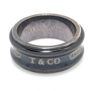 ティファニー TIFFANY&Co. リング 12 号 1837ナロー シルバー×チタン 白 アクセサリー（指）