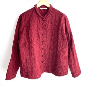 ya koma licca rudoYACCOMARICARD - red lady's long sleeve / autumn / winter / patchwork / design button jacket 