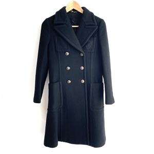  Gucci GUCCI размер 40 M 204837 - кашемир чёрный женский длинный длина / зима прекрасный товар пальто 