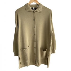  Fendi FENDI cardigan size I42 M light brown lady's long sleeve / knitted tops 