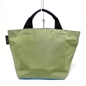  Herve Chapelier Herve Chapelier handbag nylon boat type tote bag M nylon light green × light blue × black N line bag 