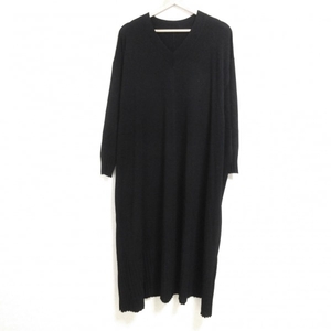  Adore ADORE size 38 M - black lady's V neck / long sleeve / long One-piece 