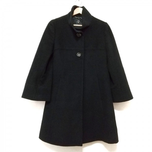 Ined INED size 11 M - black lady's long sleeve /ANGORA/ winter coat 
