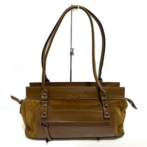 Max Mara Max Mara сумка на плечо - замша × кожа чёрный × Brown сумка 