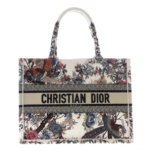 ディオール/クリスチャンディオール DIOR/ChristianDior トートバッグ ブックトートミディアムバッグ/旧スモール ジャガード 美品 バッグ