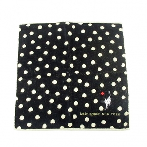  Kate Spade Kate spade - cotton black × beige × multi hand towel / dot pattern / cat beautiful goods small articles 