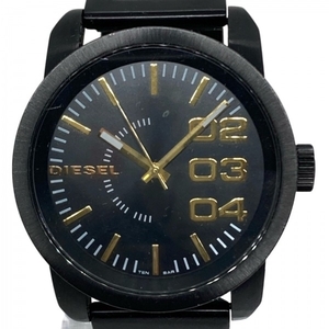 DIESEL( diesel ) wristwatch DZ-1566 men's black × Gold 