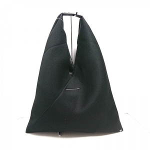 エムエムシックス MM6 トートバッグ ジャパニーズ 化学繊維×レザー 黒 美品 バッグ