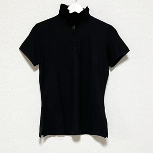 モンクレール MONCLER 半袖ポロシャツ サイズXS - 黒 レディース フリル 新品同様 トップス