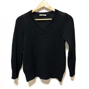  Prada PRADA long sleeve sweater / knitted size 38 S - black lady's V neck tops 