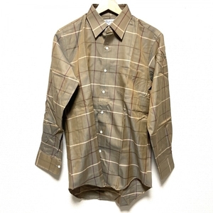バーバリーズ Burberry's 長袖シャツ サイズ38-81 - ライトブラウン×レッド×黒 メンズ チェック柄 トップス