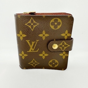 ルイヴィトン LOUIS VUITTON 2つ折り財布 M61667 コンパクトジップ モノグラム・キャンバス - MI0040 財布 モノグラム