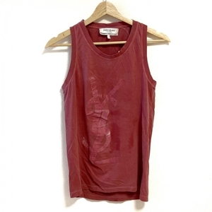  Yves Saint-Laurent livugo-shuYvesSaintLaurent rivegauche (YSL) безрукавка футболка размер S - хлопок красный женский вырез лодочкой 