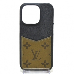 ルイヴィトン LOUIS VUITTON 携帯電話ケース/スマホカバー M81999 IPHONEバンパー14PRO モノグラムリバース×ノワール ME4272 財布