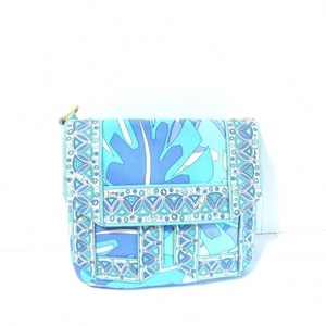  Emilio Pucci EMILIO PUCCI shoulder bag - canvas light blue × ivory × multi bag 