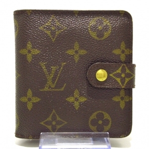 ルイヴィトン LOUIS VUITTON 2つ折り財布 M61667 コンパクト・ジップ モノグラム・キャンバス CA0064 財布 モノグラム