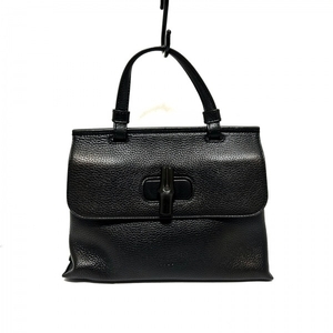  Gucci GUCCI ручная сумочка 370831 bamboo tei Lee кожа чёрный сумка 