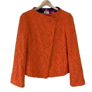  Armani ko let's .-niARMANICOLLEZIONI blouson size 40 M - wool, silk orange lady's long sleeve / autumn / winter jacket 