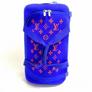 ルイヴィトン LOUIS VUITTON キャリーバッグ M20244 ホライゾンソフト4R55 熱成形したニットの一枚布 ブルー レディース RFID確認済み