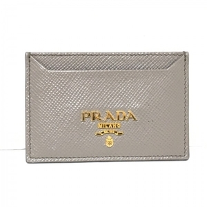 プラダ PRADA パスケース 1MC208 - レザー グレーベージュ 美品 財布