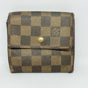 ルイヴィトン LOUIS VUITTON Wホック財布 N61652 ポルトモネビエカルトクレディ ダミエキャンバス エベヌ SP0040 財布 ダミエ