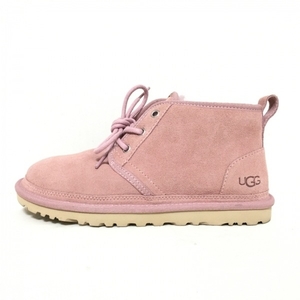 アグ UGG ショートブーツ 24 1094269 ニューメル ムートン ピンク レディース 美品 靴