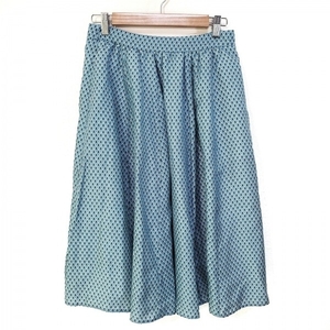  theory ryukstheory luxe skirt size 38 M - light blue × dark green × white lady's knee height bottoms 