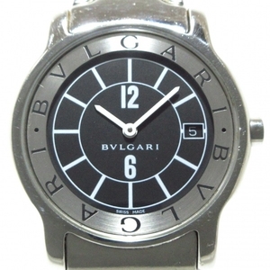 BVLGARI(ブルガリ) 腕時計 ソロテンポ ST35S メンズ シルバー×黒
