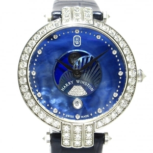 HARRY WINSTON(ハリーウィンストン) 腕時計 プルミエール ムーンフェイズ 36mm PRNQMP36WW002 レディース シェルブルー