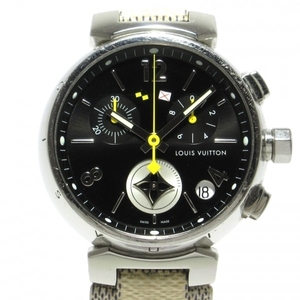 LOUIS VUITTON(ヴィトン) 腕時計 タンブール ラブリーカップ GM Q11BG メンズ SS/クロノグラフ/ダミエベルト 黒