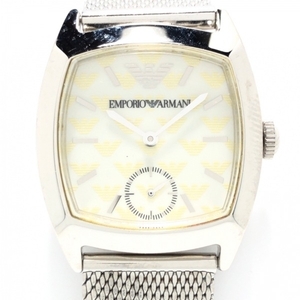 EMPORIOARMANI( Armani ) wristwatch # beautiful goods - AR-0300 lady's white × light yellow 