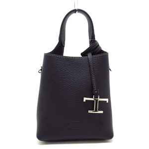  Tod's TOD'S handbag micro leather black lady's Mini bag beautiful goods bag 
