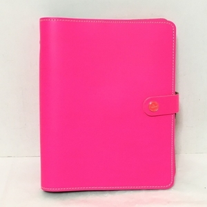 ファイロファックス Filofax 手帳 - レザー 蛍光ピンク A5 財布