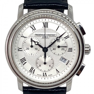 FREDERIQUE CONSTANT( Frederique Constant ) wristwatch - FC-292X4P4/5/6 men's chronograph / leather belt white 