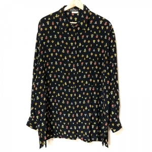  Salvatore Ferragamo SalvatoreFerragamo long sleeve shirt blouse size - black × yellow × multi lady's tops 