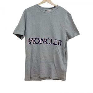 モンクレール MONCLER 半袖Tシャツ サイズ2 M - グレー×ネイビー×マルチ メンズ クルーネック 美品 トップス