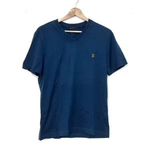 ルイヴィトン LOUIS VUITTON 半袖Tシャツ サイズS RM151QH7Y44WJCB - ネイビー×ゴールド Vネック 美品 トップス