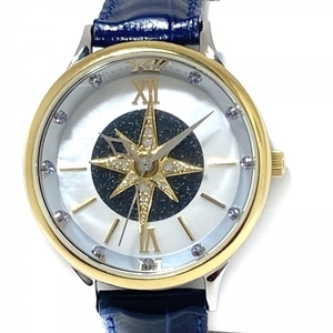 STAR JEWELRY(スタージュエリー) 腕時計 ライトオンタイム レディース ホワイトシェル