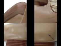サルバトーレフェラガモ SalvatoreFerragamo パンプス 6 1/2 C - レザー ベージュ レディース 型押し加工/ヴァラ/アウトソール張替済 靴_画像10