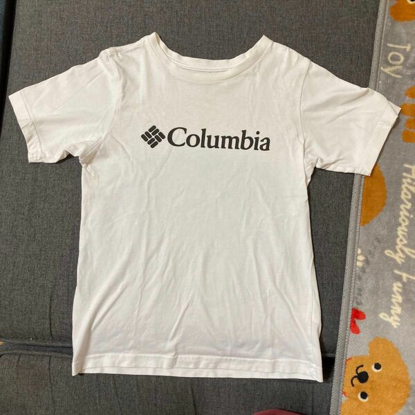 子供服　キッズ　Tシャツ 半袖　Tシャツ ホワイト S 半袖　コロンビア　120〜130 白