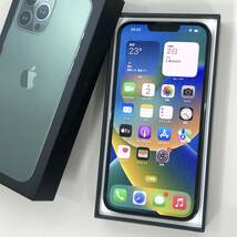 【中古美品/ジャンク】国内版SIMフリーiPhone 13 Pro Max 128GB アルパイングリーン MNCU3J/A Appleストア版_画像1