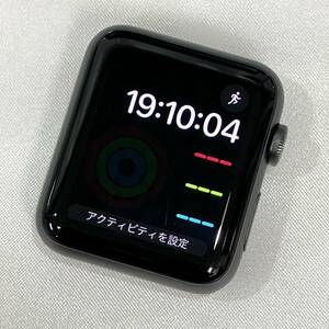 【中古】Apple Watch Series3 42mm GPSモデル スペースグレイアルミニウムケース MTF32J/A バッテリー最大容量93% 本体のみ