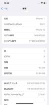 【中古】SIMフリー iPhone12 64GB ブルー MGHR3J/A バッテリー最大容量87% 利用制限〇 docomo版_画像8