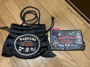 ★GU×KEITA MARUYAMA NATIONAL MARKET ケイタマルヤマ 歌舞伎　芸者　東京　トーキョー　肩掛けポシェットとポーチセット　5月末店じまい!